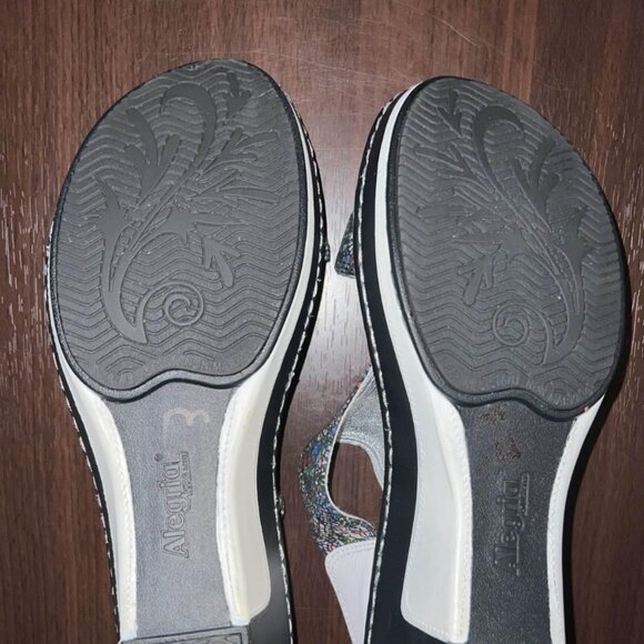 Alegria Lara Cathedral Slip-on wedge heel sandals with velcro straps Size 39 - Picture 15 of 16